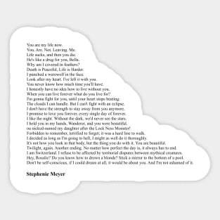 Stephenie Meyer Quotes Sticker